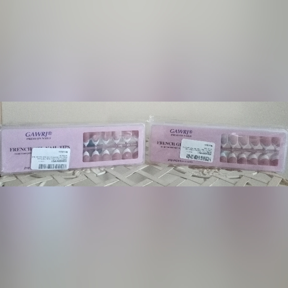 Gawrj French Gel Press-On Nails